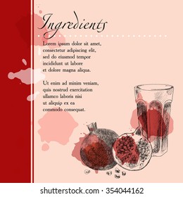 menu page with drawings of hands