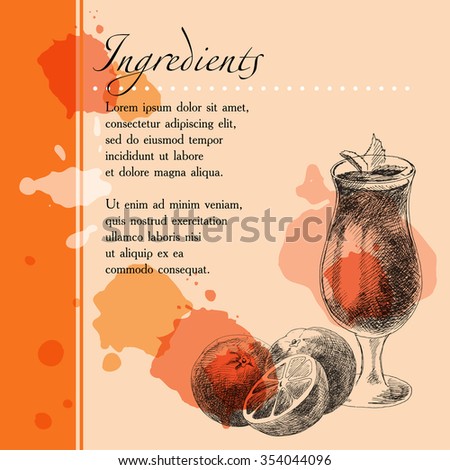 menu page with drawings of hands