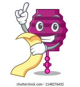 With menu paper lantern mascot cartoon