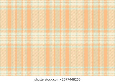 Menü Muster Hintergrund Stoff, britisch nahtlose Textur. Direkter Tartanvektor karierte Check in orange und beige Farben Palette.