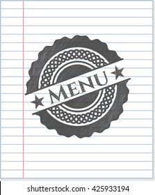 Menu pencil emblem