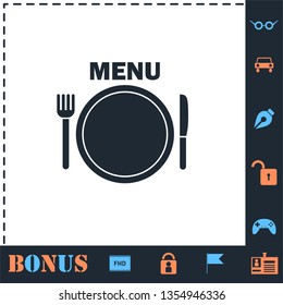 Menu. Perfect icon with bonus simple icons