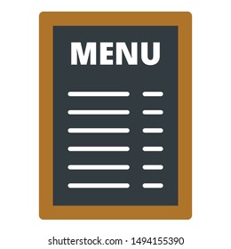 Menu picture frame icon. Flat illustration of menu picture frame vector icon for web design