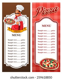 menu pizza