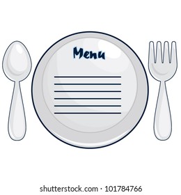 menu plate background as template for menu, clipart and others