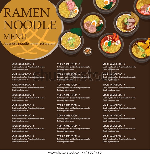 ramen restaurant menu