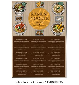 menu ramen noodle japanese template design 20