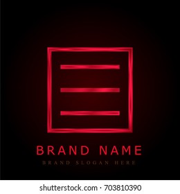 Menu red chromium metallic logo
