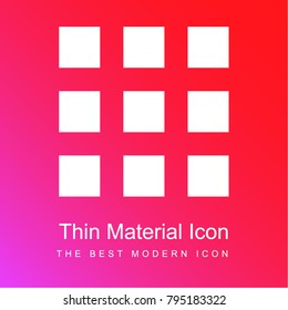 Menu red and pink gradient material white icon minimal design