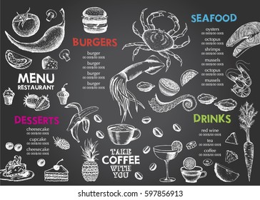 Menu for restaurant