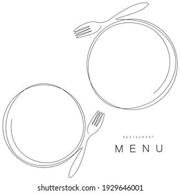 Fondo del restaurante del menú, ilustración vectorial