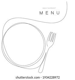 Menu restaurant background, vector illustration