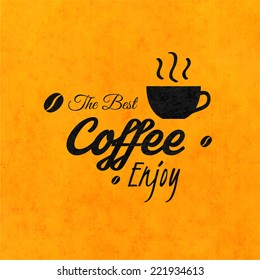 Menu for restaurant, the best coffee enjoy, use for cafe, bar of coffeehouse, vector illustration