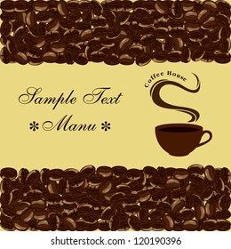 Menu for restaurant, cafe, bar, coffeehouse / Template Coffee shop menu