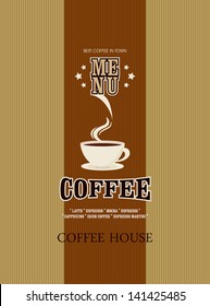 Menu for restaurant, cafe, bar, coffeehouse / Template Coffee shop menu 