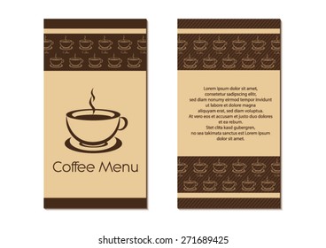 Menu for restaurant, cafe, bar, coffeehouse