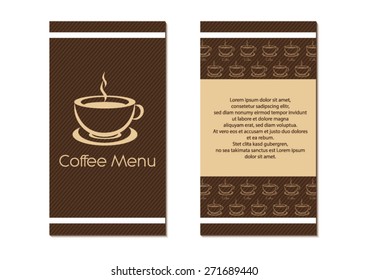 Menu for restaurant, cafe, bar, coffeehouse