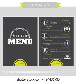 Menu for restaurant, cafe, bar, coffeehouse