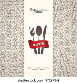 Menu for restaurant, cafe, bar, coffeehouse