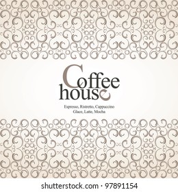 Menu for restaurant, cafe, bar, coffeehouse