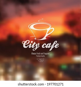 Menu for restaurant, cafe, coffee house on blurred background