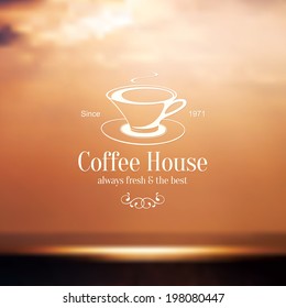 Menu for restaurant, cafe, coffee house on blurred background