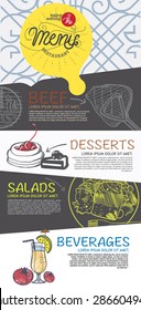 menu restaurant and cafe template design.
