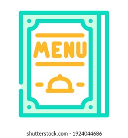 menu restaurant color icon vector. menu restaurant sign. isolated symbol illustration