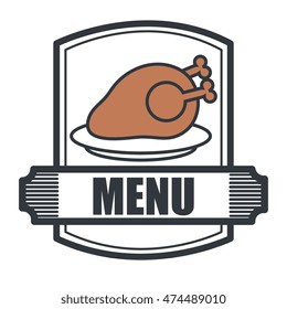 menu restaurant cover icon vector illustration graphic