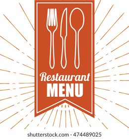 menu restaurant cover icon vector illustration graphic