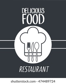menu restaurant cover icon vector illustration graphic