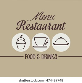 menu restaurant cover icon vector illustration graphic