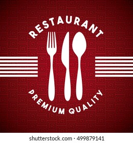 menu restaurant with cutlery set vector illustration design