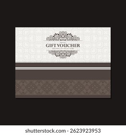 Menu restaurant gift voucher design template