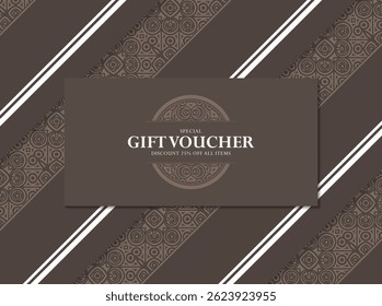 Menu restaurant gift voucher design template