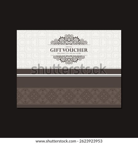 Menu restaurant gift voucher design template