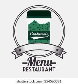 Menu restaurant ingredient graphic design, vector illustration