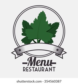 Menu restaurant ingredient graphic design, vector illustration