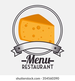 Menu restaurant ingredient graphic design, vector illustration