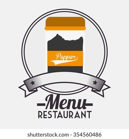 Menu restaurant ingredient graphic design, vector illustration