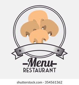 Menu restaurant ingredient graphic design, vector illustration