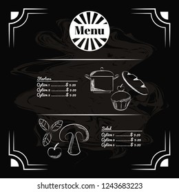 menu restaurant items