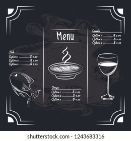 menu restaurant items
