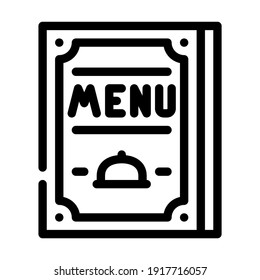 menu restaurant line icon vector. menu restaurant sign. isolated contour symbol black illustration