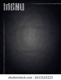 Menu of restaurant on black chalkboard background. Vector illustration