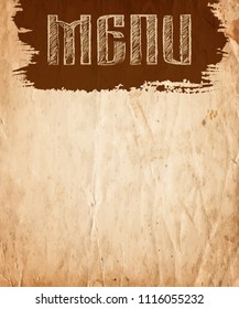 Menu of restaurant on the old paper background. Vector illustration