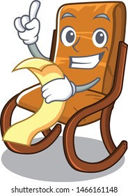 With menu rocking chair in the cartoon shape
