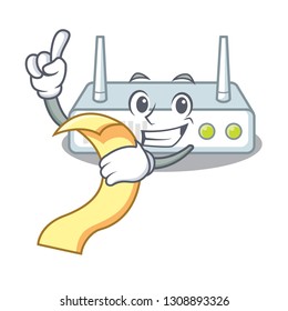 With menu router isolated with in the mascot
