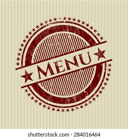 Menu rubber grunge seal