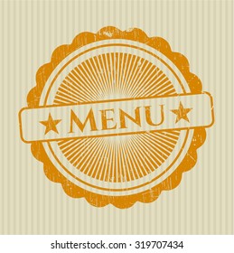Menu rubber texture